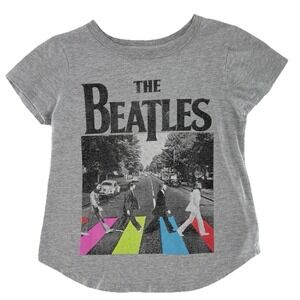 Girl's Gray Beatles Rock Band Tee Shirt T-Shirt Size Small Hipster